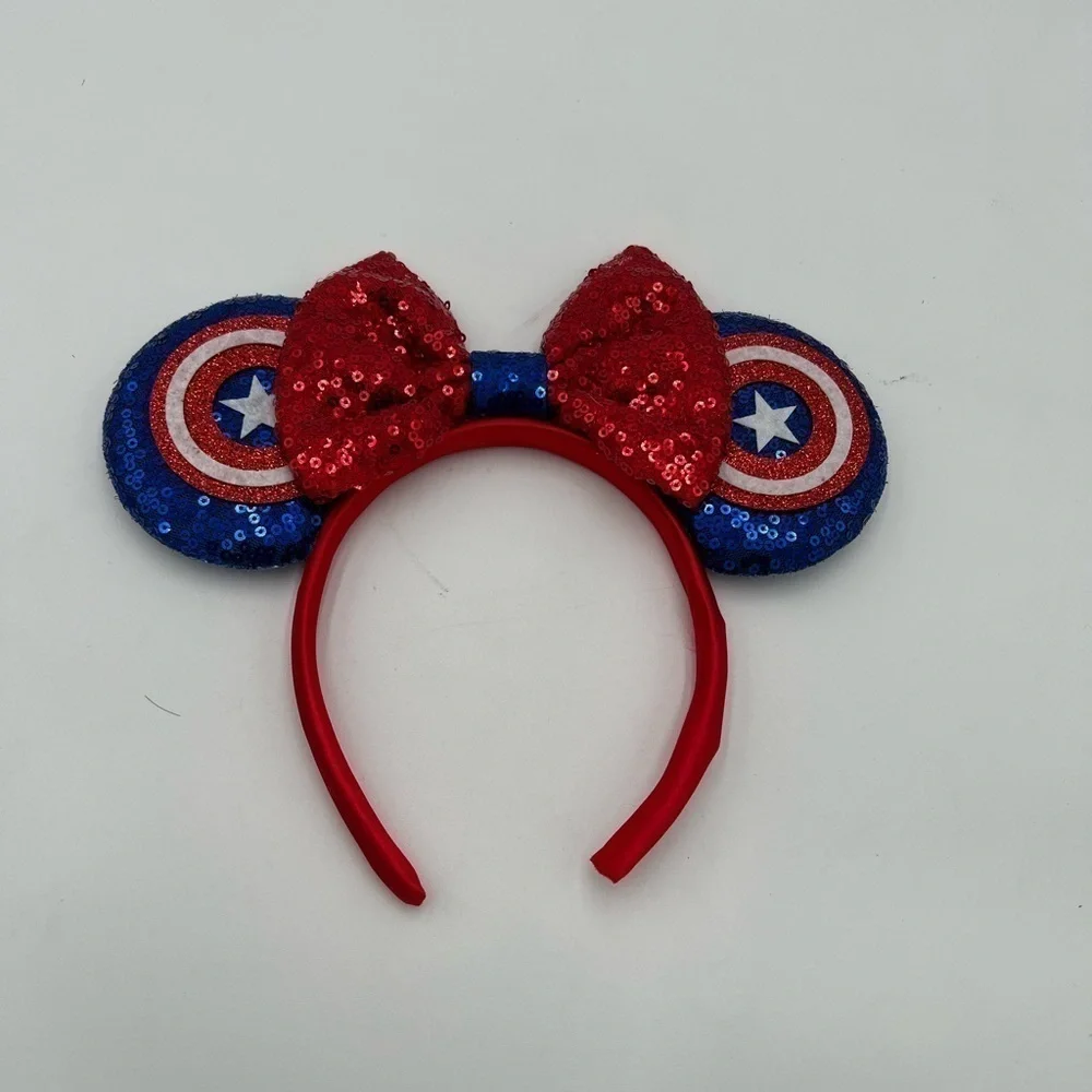 Captain America Minnie Ears Headband NEW